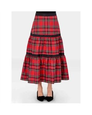 Gretchen Scott Ipanema Fergie Plaid Skirt - Red