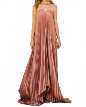 Dress Forum Pleated Maxi Column Dress - Multicolor