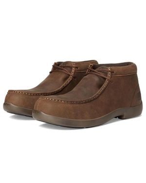 Frye The Safety-Crafted Utility Moc Leather Work Shoes Htat1121 - Brown