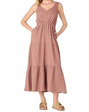 Dex Roma Midi Dress - Pink