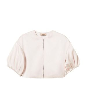 Twinset Light Puff Sleeve Jacket - Natural