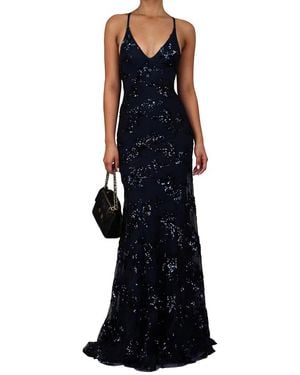 Homeyee Embellished Maxi Dress - Blue