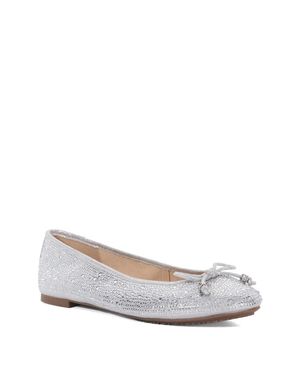 Dune Hallis Ballet Flats Bow Detail Slip On Zogg3062 - White