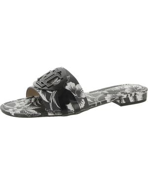 Ralph Lauren Alegra Logo Slide Sandals - Brown