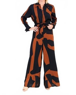 Corey Lynn Calter Calista Long Sleeve Jumpsuit - Multicolor