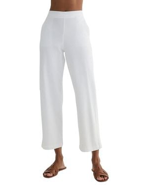 Bella Dahl Catalina Clean Front Wide Leg Crop - White