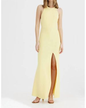 Significant Other Poet High Neck Dress - Yellow