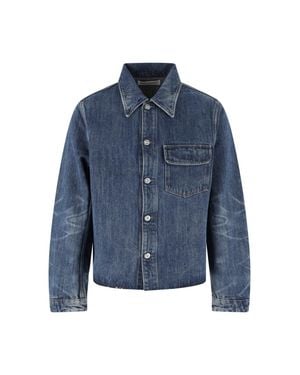 Our Legacy Faded Cropped Denim Jacket - Blue