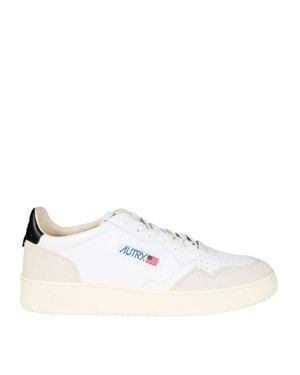 Autry Medalist Low Leather Suede Sneakers - White