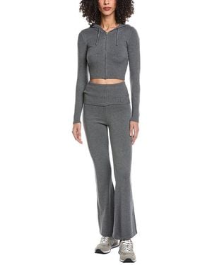 Marion 2Pc Sweater & Flare Pant Set - Gray