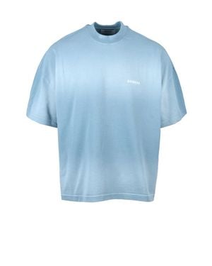 Bonsai Aqua Gradient Cotton T-Shirt - Blue