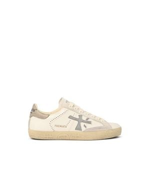 Premiata 'Stevend' Leather Sneakers - Natural
