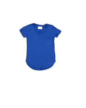 Sol Angeles Essential Torque Tee V Neck - Blue