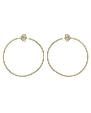 Athra 30Mm Open Round Earring - Metallic