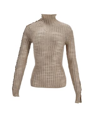 Acne Studios Ribbed-Knit Turtleneck Sweater - Gray