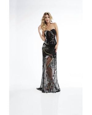 Jasz Couture Strapless Evening Gown - White