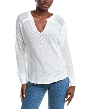 XCVI Wearables Mesh Bullock Pullover - White