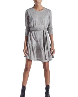 Current/Elliott The Crystal Long Sleeve Dress - Gray