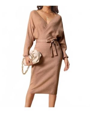 Bluivy Latte Sweater Dress - Brown