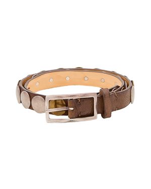Reptile's House Bahia Leather Belt With Textured Stud Accents - White