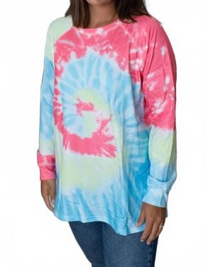 Shirley Stone Sassy Swirl Tie Dye Tunic - Blue