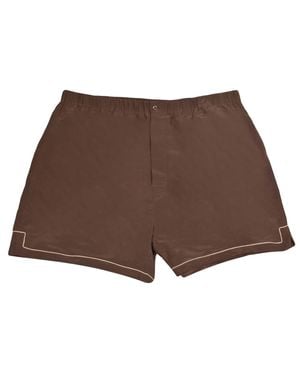 Nero Perla Silk Boxer Brief - Brown