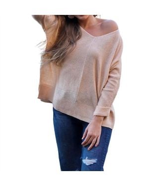Be Cool Flowing V-Neck Sweater - Gray