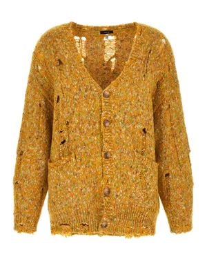 R13 Alpaca Leather Cardigan - Yellow