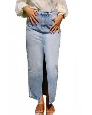 Kancan Ready For Rodeo Midi Skirt - Blue