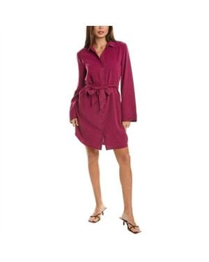 Bella Dahl Mini Shirt Dress - Red