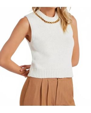 Bishop + Young Savoy Sweater Tank - White