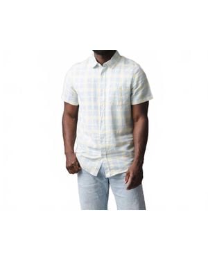 Hope & Henry Linen Short Sleeve Button Down Shirt - Black
