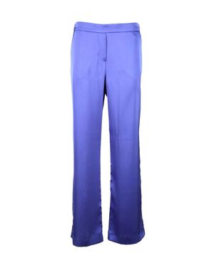 MEMÈ Firenze 1953 Straight-Leg Elastic Waistband Polyester Pants - Blue