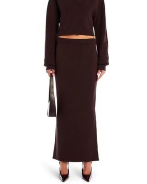 SER.O.YA Mid Rise Knit Skirt - Black