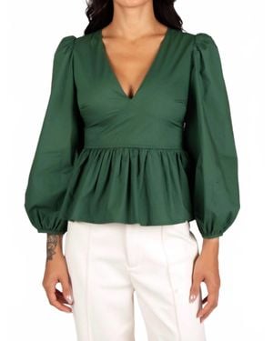 Sincerely Ours Grace V-Neck Top - Green