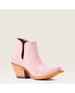 Ariat All Leather Dixon X Toe Western Bootie - Pink