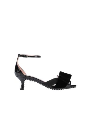 Tod's 50Mm Velvet-Detail Sandals - Black