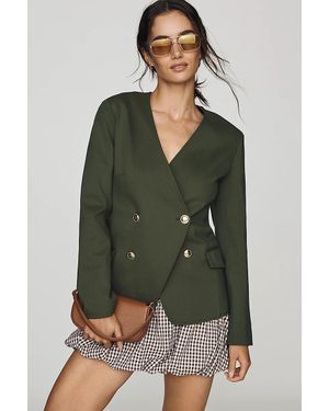 Maeve Tailored Blazer Jacket - Green