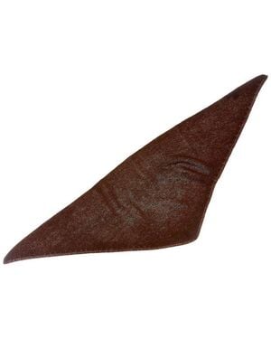 Sofiacashmere Links Stitch Cashmere Bandana - Brown