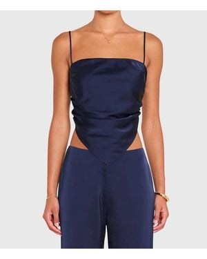 Amanda Uprichard Juna Handkerchief Style Top - Blue