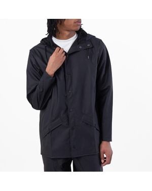 Rains Waterproof Hooded Rain Jacket - Blue