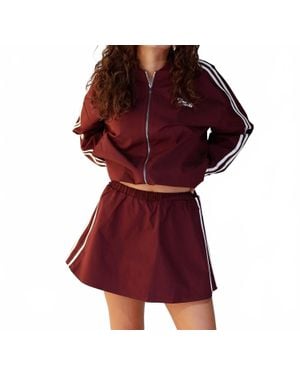 By Together On The Move Track Mini Skirt - Red