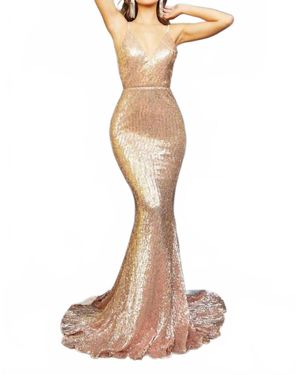 Portia and Scarlett Sexy Long Formal Prom Dress - Natural