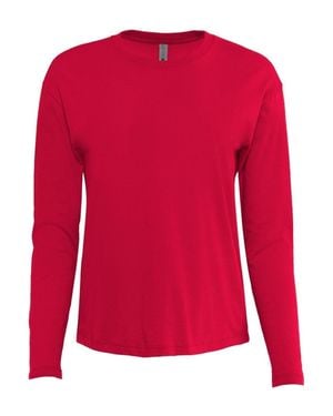 Next Level Cotton Relaxed Long Sleeve T-Shirt - Red