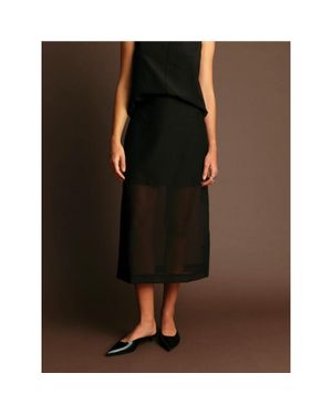 DELUC Hugh Sheer Skirt - Black