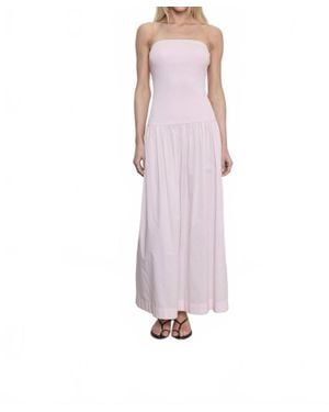 Enza Costa Cotton Bandeau Dress - Purple