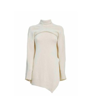 Jil Sander Cream Knit Wool Sweatshirt Set (2 Pieces) - Natural