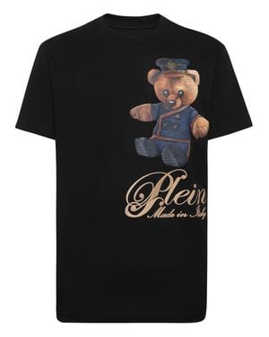 Philipp Plein Round Neck T-Shirt Teddy Doorman - Black