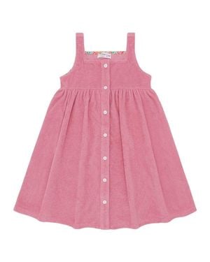 Minnow French Terry Square Neck Dress - Pink