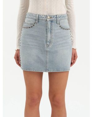 DAZE Stash Studded Mini Skirt - Blue